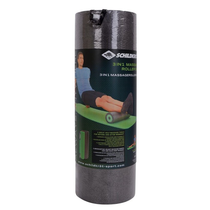 SCHILDKRÖT® Faszien- und Massageroller-Set 3 in 1 grün/anthrazit