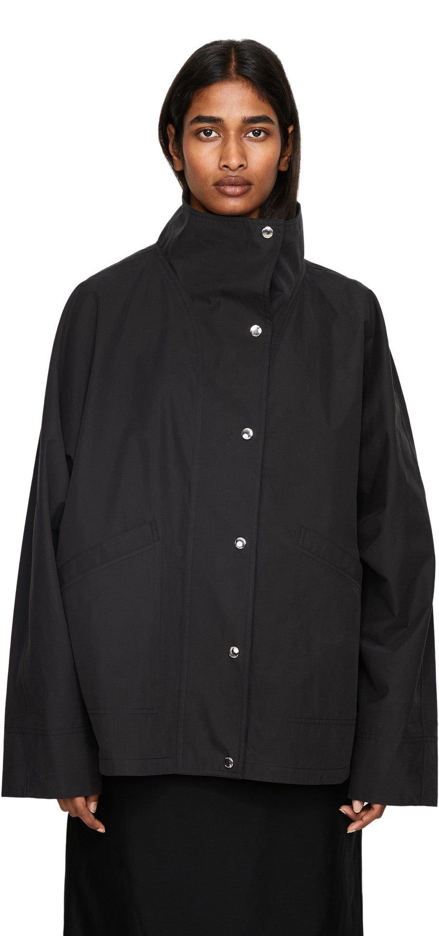Oversized Kurzmantel Schwarz