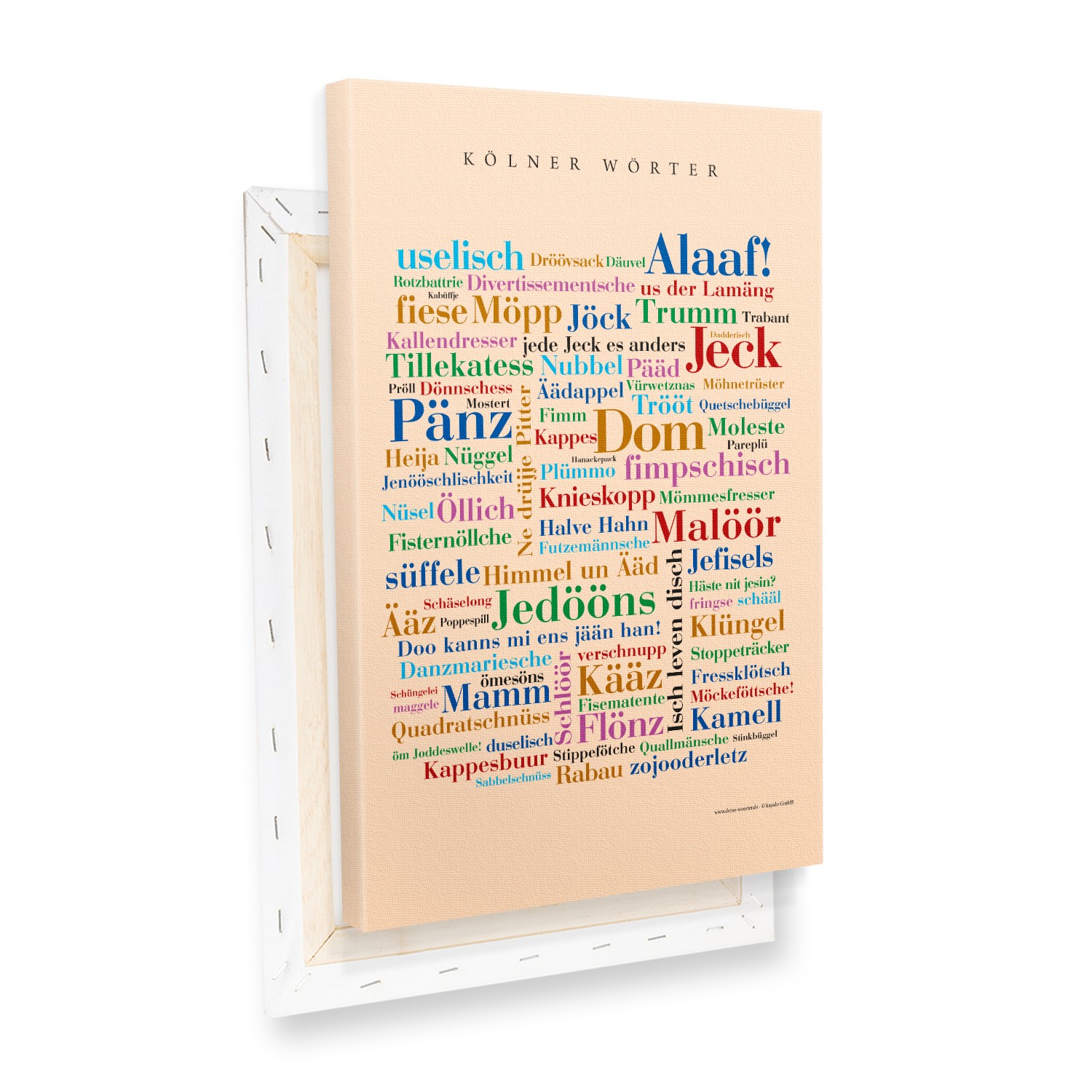 Leinwand Kölner Wörter - Keilrahmen