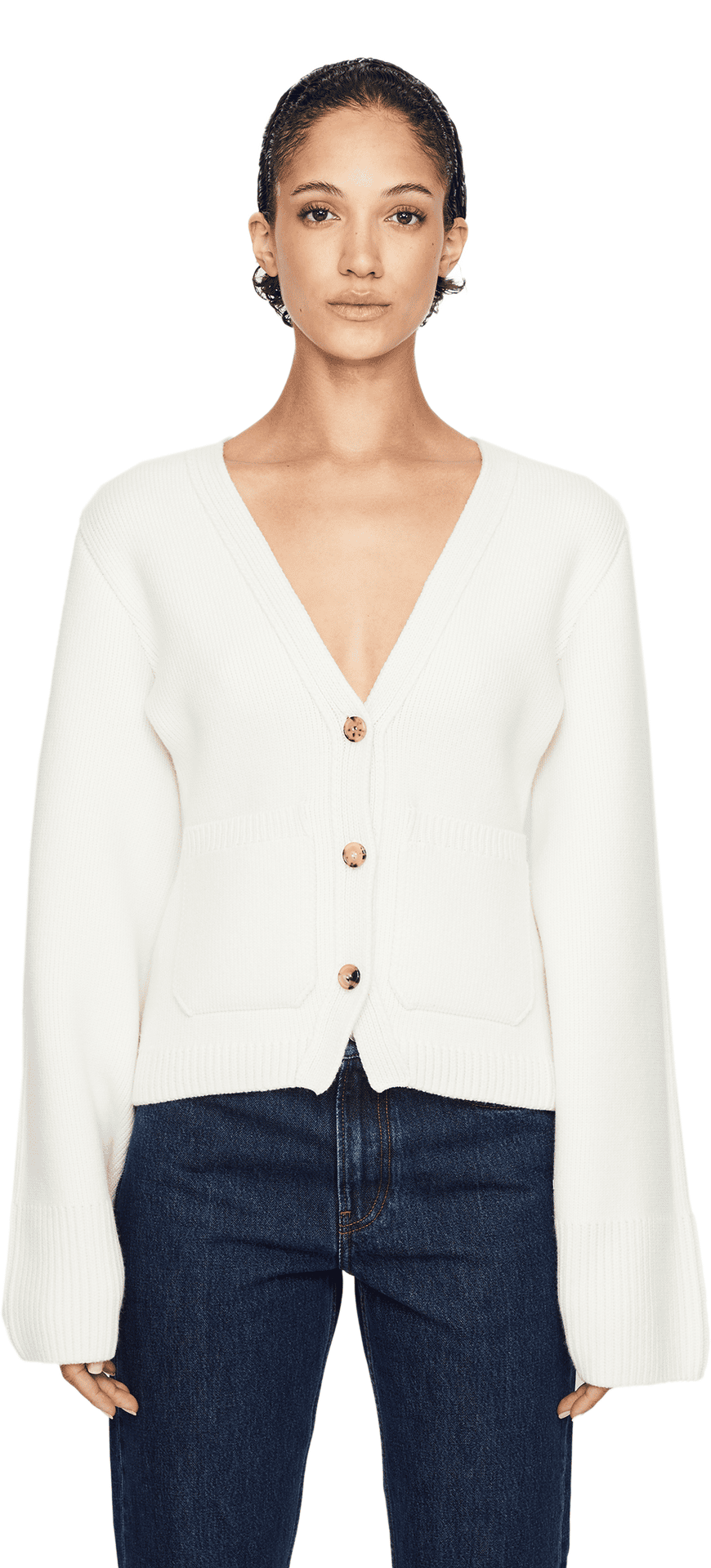 Cashmere-Strickjacke 'Scarlet' Crème