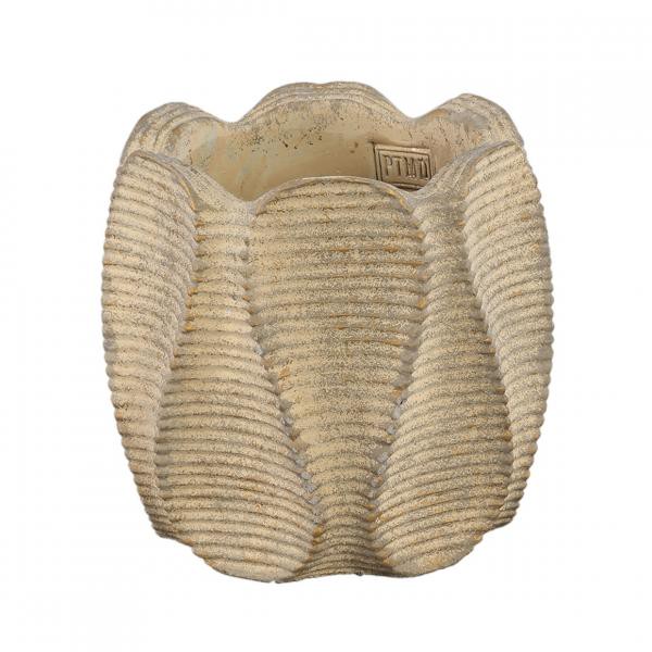 PTMD Blumentopf Waxy hoch braun 20 cm