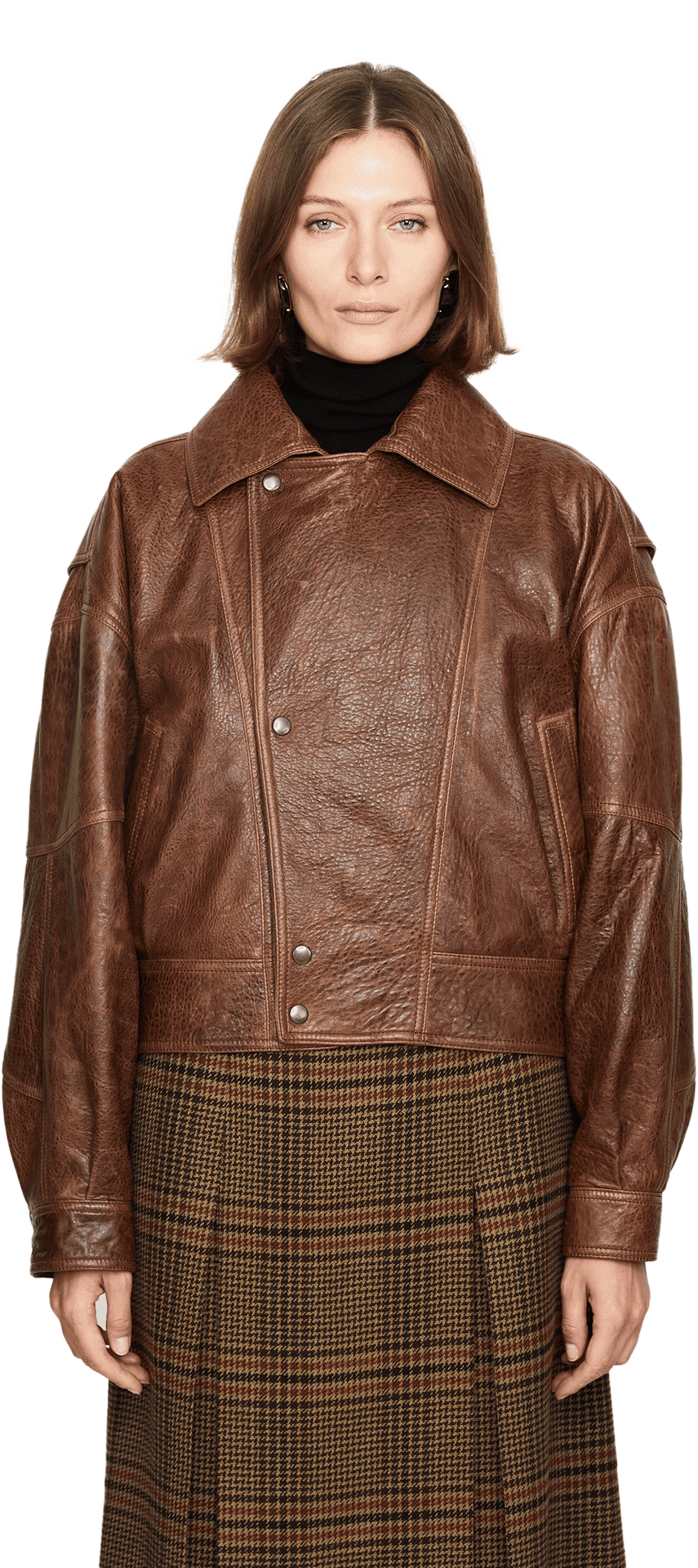 Bomberjacke aus Lammleder Braun