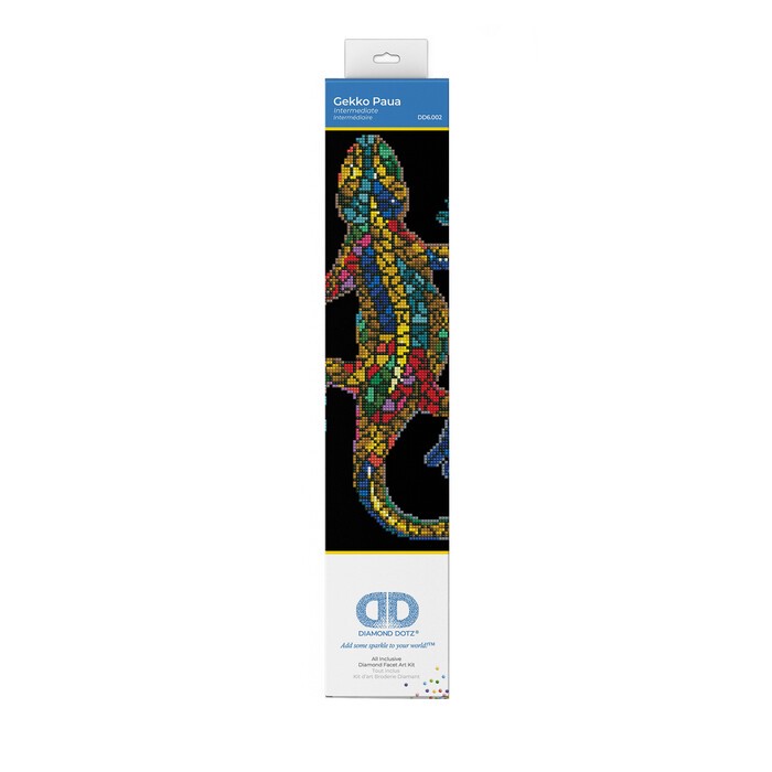 DIAMOND DOTZ Schmuckstein-Bild Gekko Paua 27 x 41 cm bunt