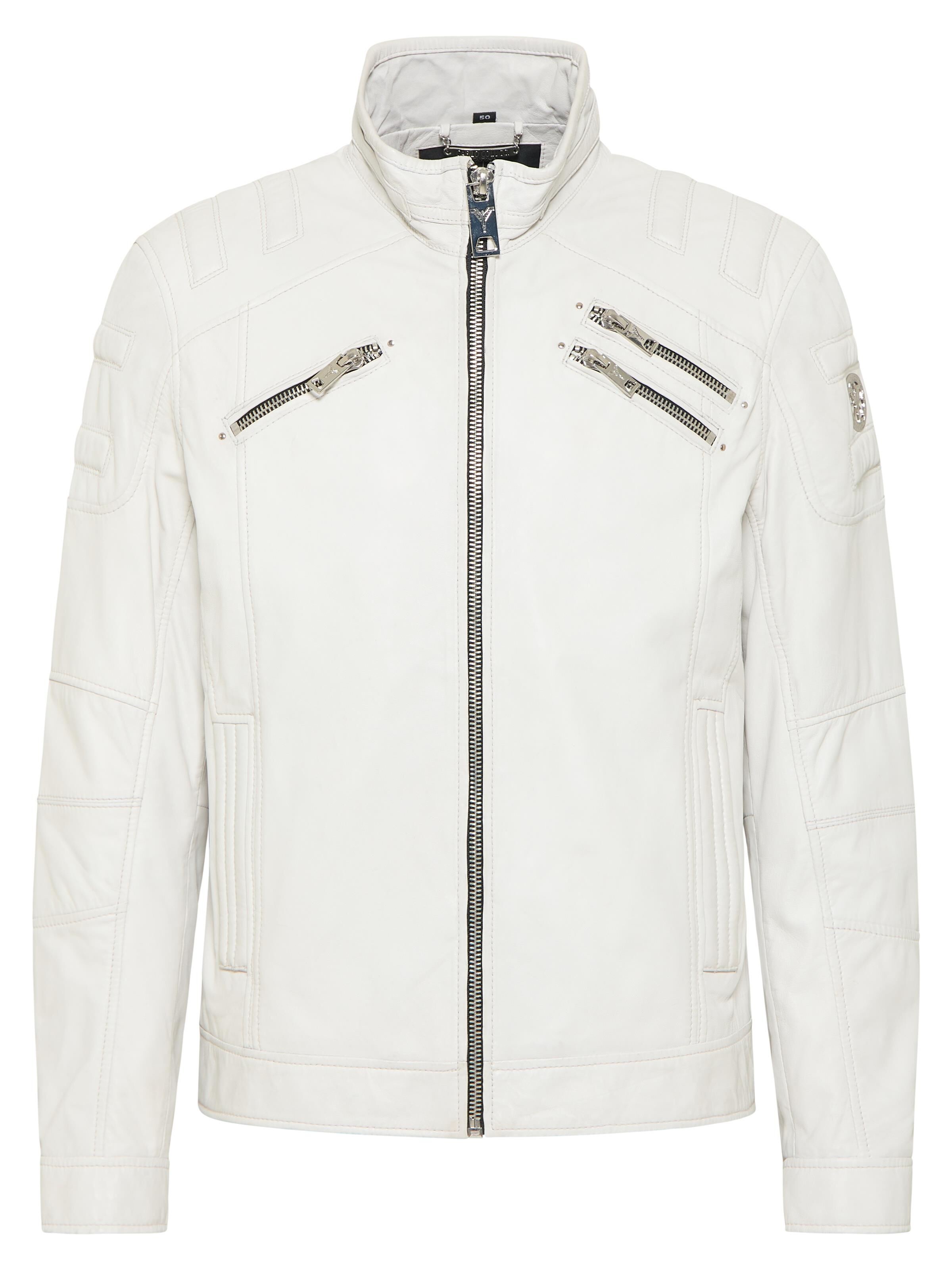 Lederjacke im Bikerstil