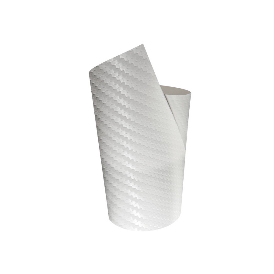 Feuille Foliatec Cockpit Design aluminium Ultra Carbon blanc structuré 61x40cm