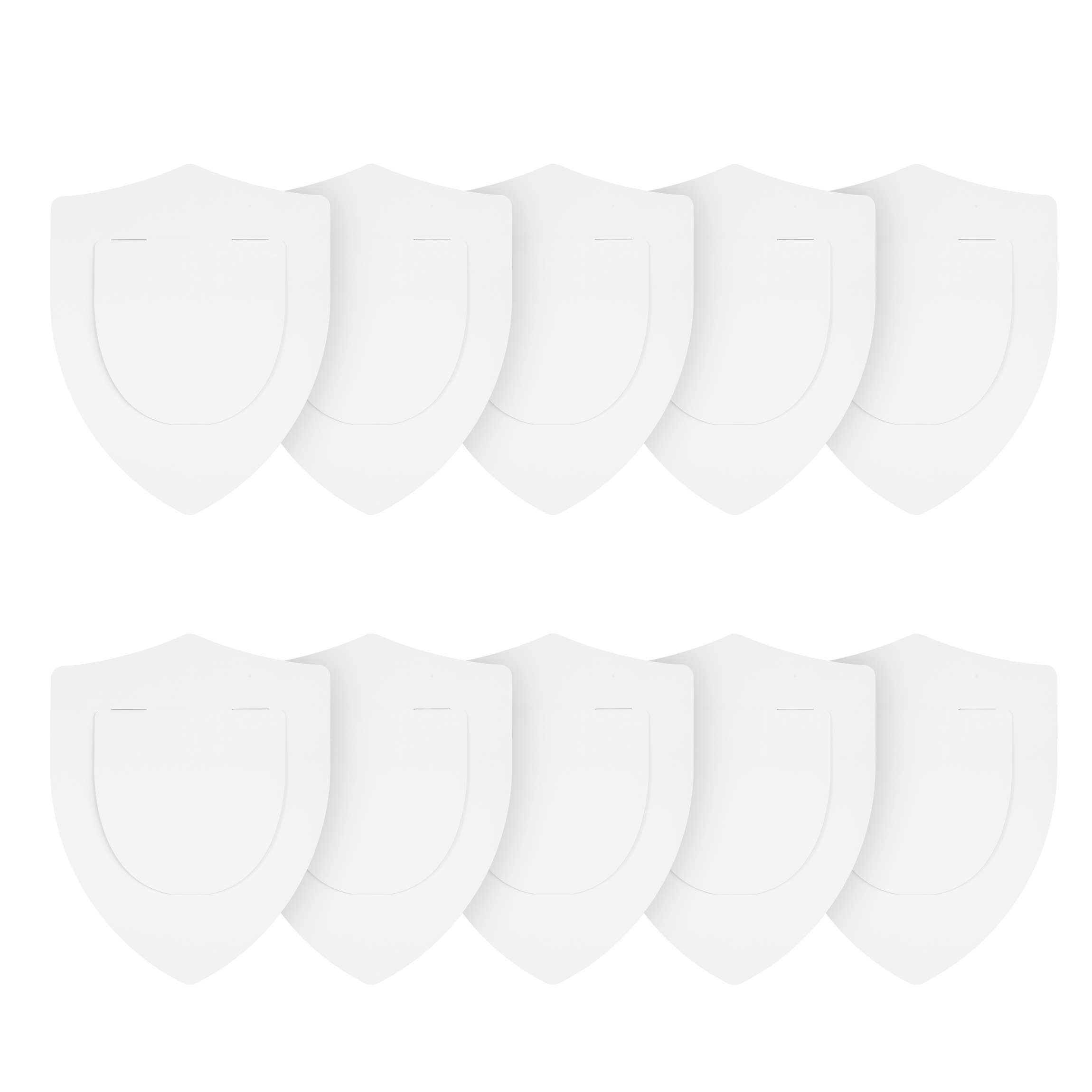 Kostüm Schilder 10er Set Wappen weiß zum bemalen / bekleben