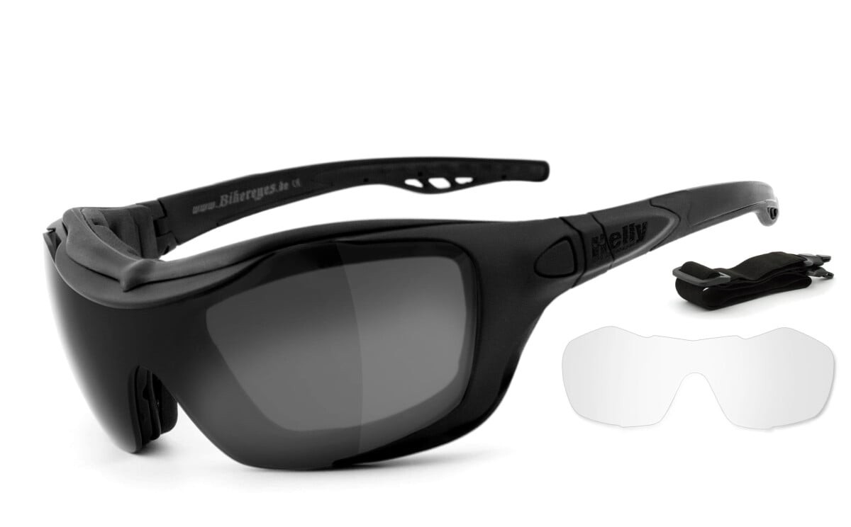 HELLY - No.1 Bikereyes | Motorradbrille, Motorrad-Sonnenbrille, Bikerbrille, winddicht, gepolstert | SEHSTÄRKE möglich | bandit 2