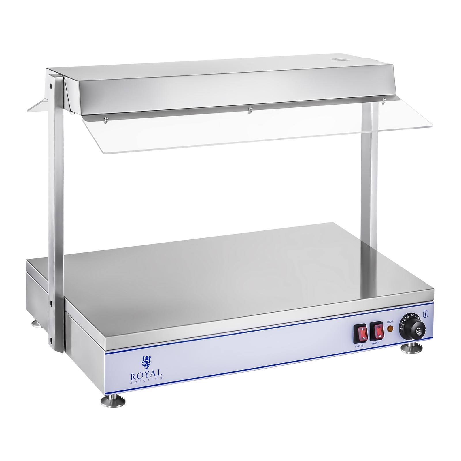 Royal Catering Warmhalteplatte mit 2 Halogenlampen - 1.100 W