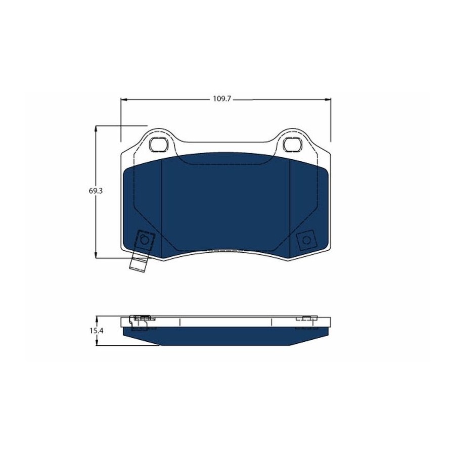 Kit de plaquettes de frein, frein à disque ELECTRIC BLUE GDB4171BTE TRW