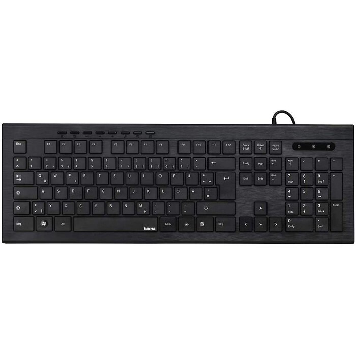 HAMA Multimedia-Tastatur Anzano mit seitlichen Leuchtstreifen schwarz