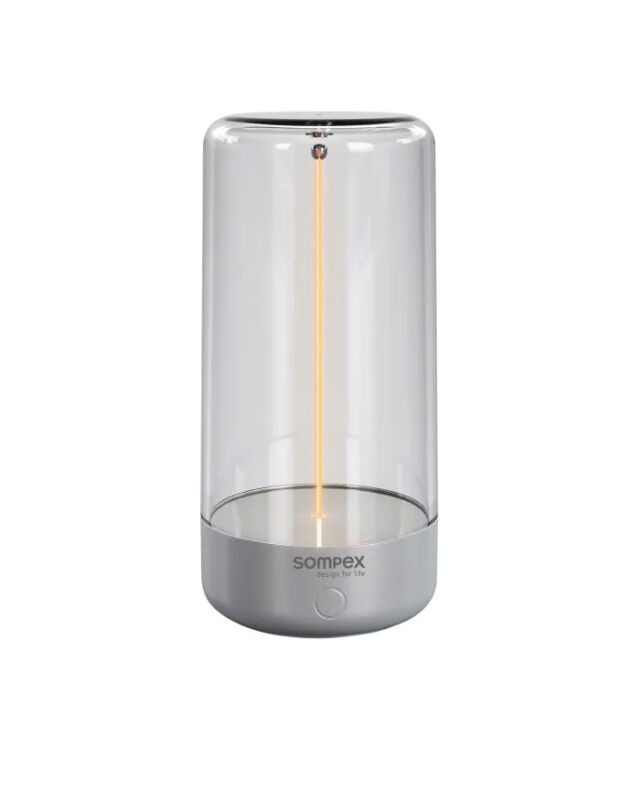 Sompex Pulse Akku LED Tischleuchte silber