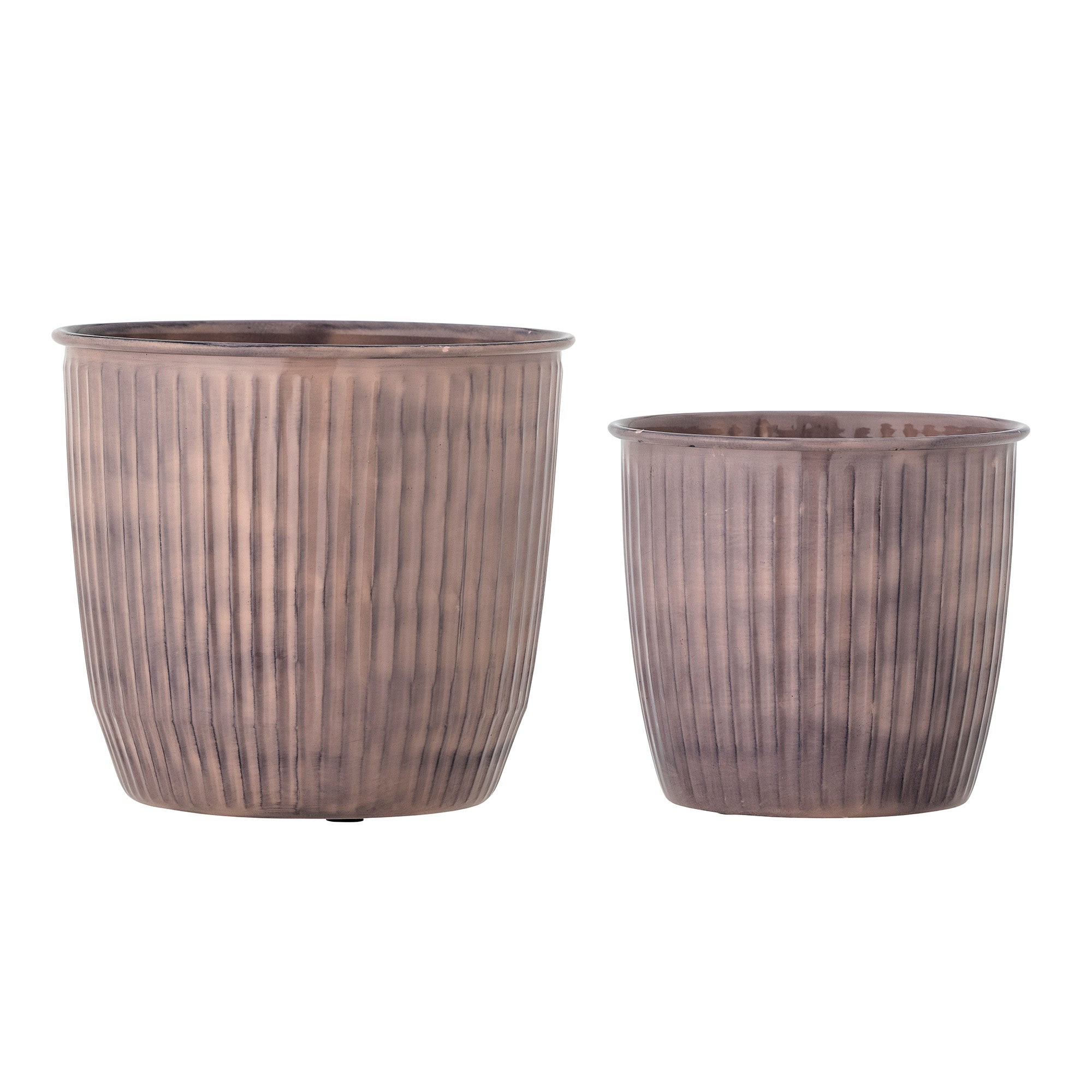 Bloomingville Blumentopf Metall rosa Kenzie - Set von 2