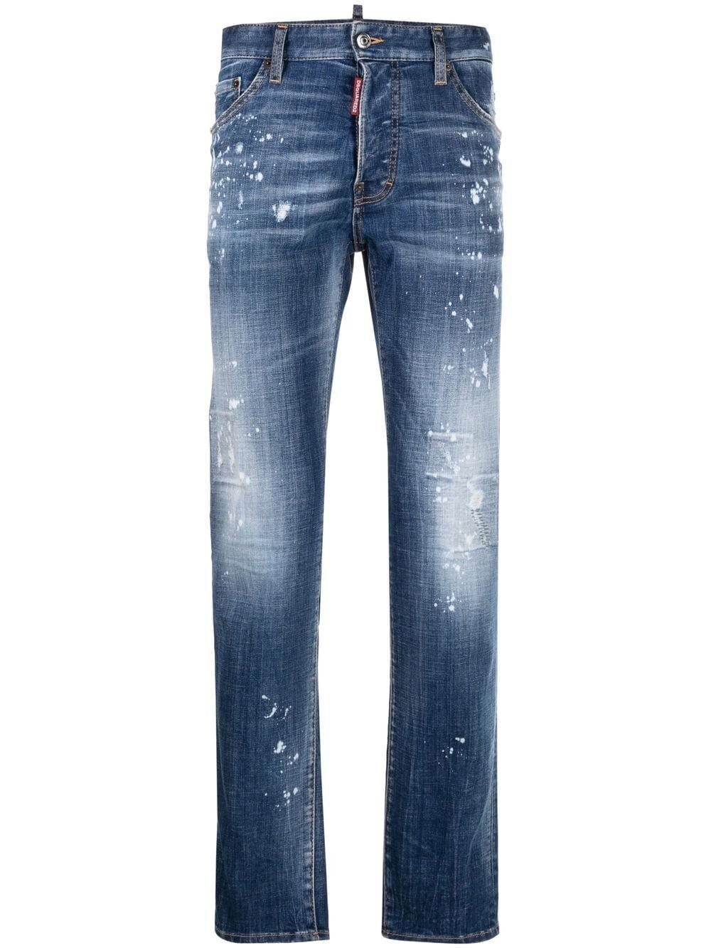Dsquared2 Bleached Spots Wash Cool Guy Slim Jeans in Blue - Blue / 38W R (54)