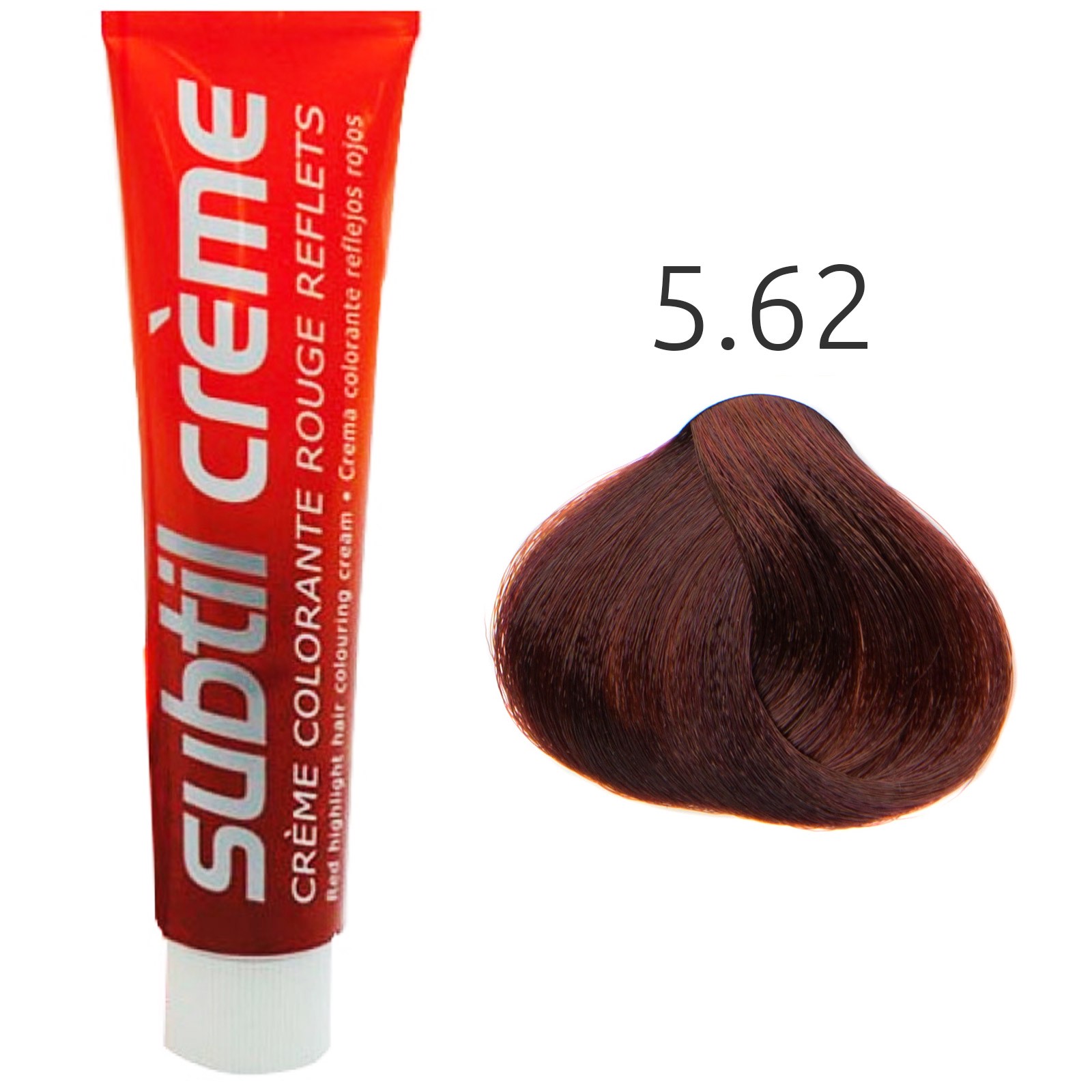Subtil - Color - Crème Rouge Reflets - 5.62 Kastanje Lichtrood Irise - 60 ml