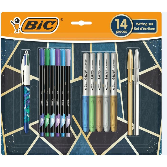 BIC Stifte-Set Mixed Pack Metallic 14 Teile
