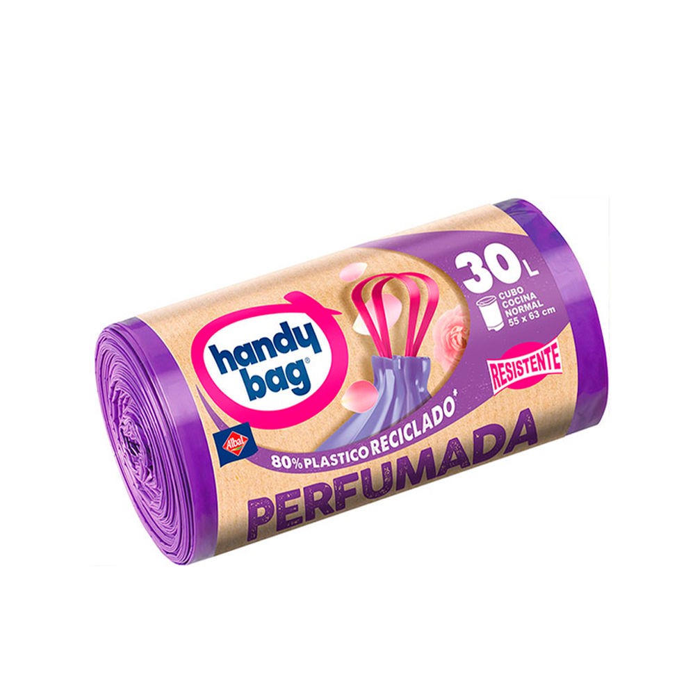 Handy Bag Perfumada bolsa basura resistente 30 litros 15 u