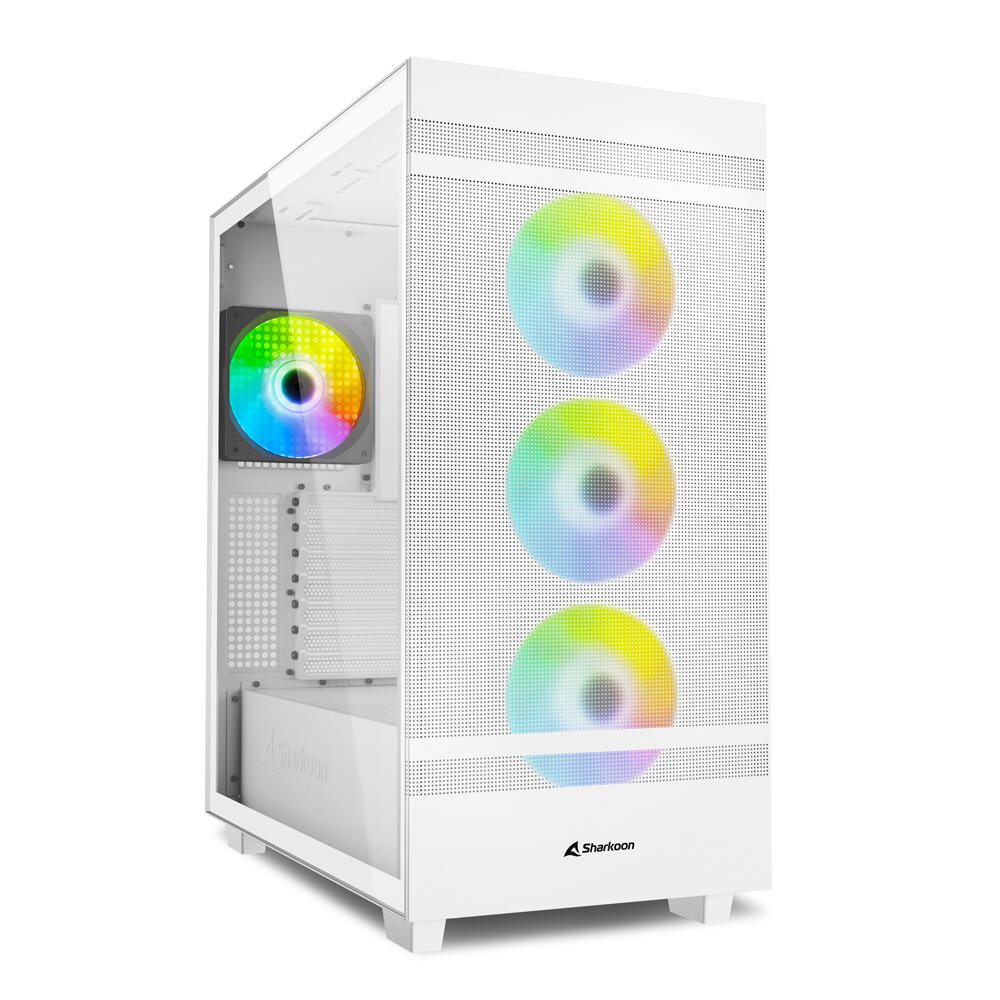 Sharkoon PC Gehäuse Rebel C50 White RGB ATX weiß