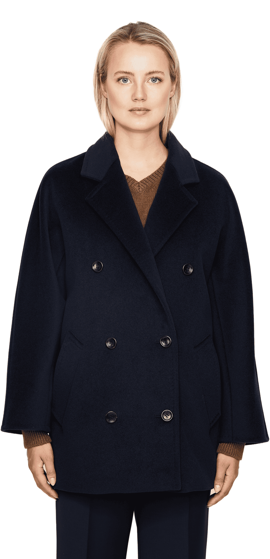 Woll-Cabanjacke 'Rebus' Marineblau
