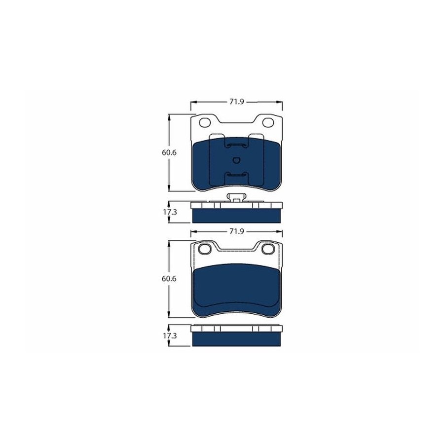 Kit de plaquettes de frein, frein à disque ELECTRIC BLUE GDB1279BTE TRW