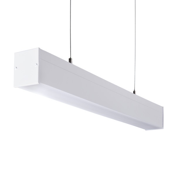Kanlux® ALIN 4LED Fassung, Hängeleuchte, Pendelleuchte für 1x 60CM / 120CM / 150CM LED Röhre T8 / G13 Gehäuse weiß aus Aluminiumlegierung und Stahlblech Abdeckung matt