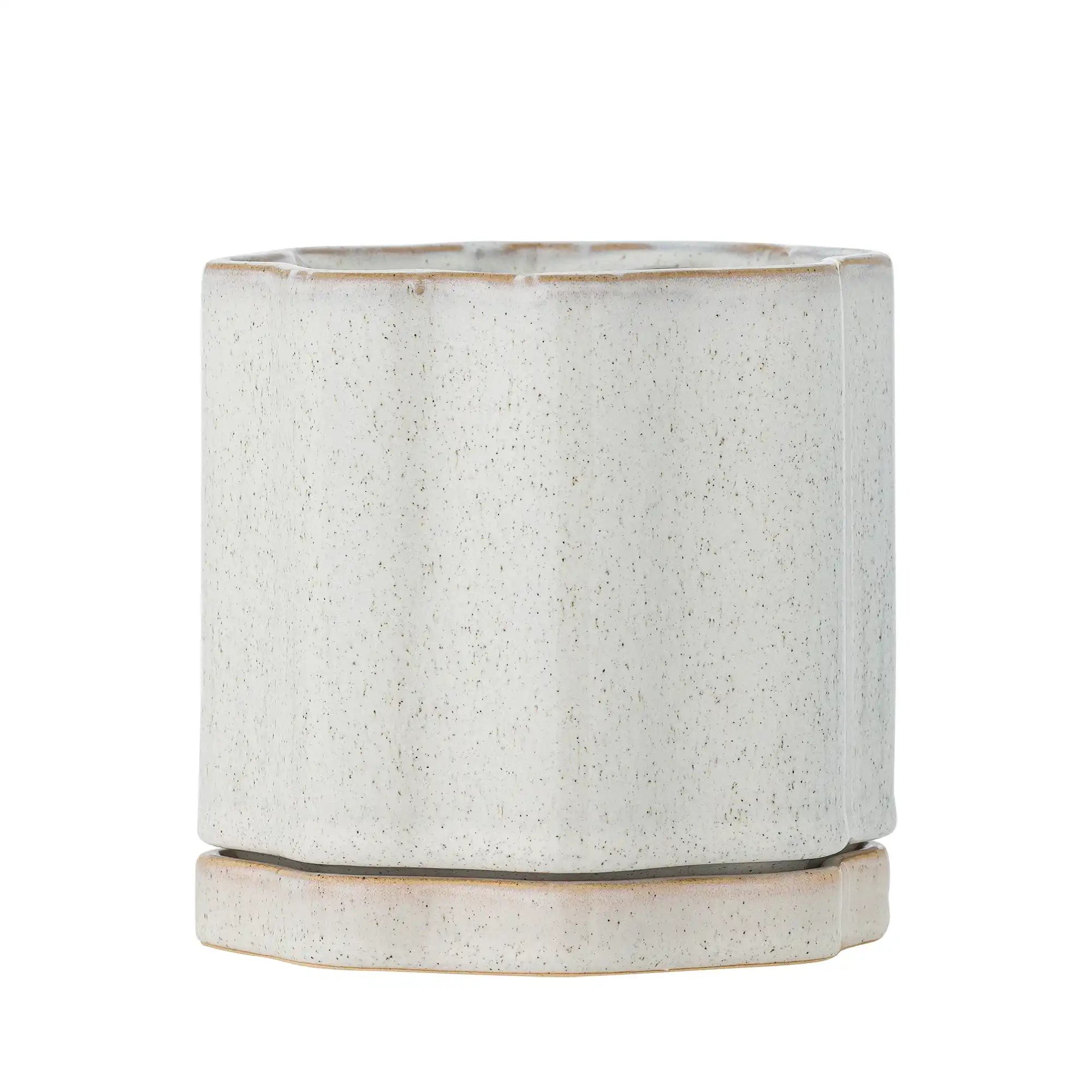 Bloomingville Blumentopf Keramik grau Argyle