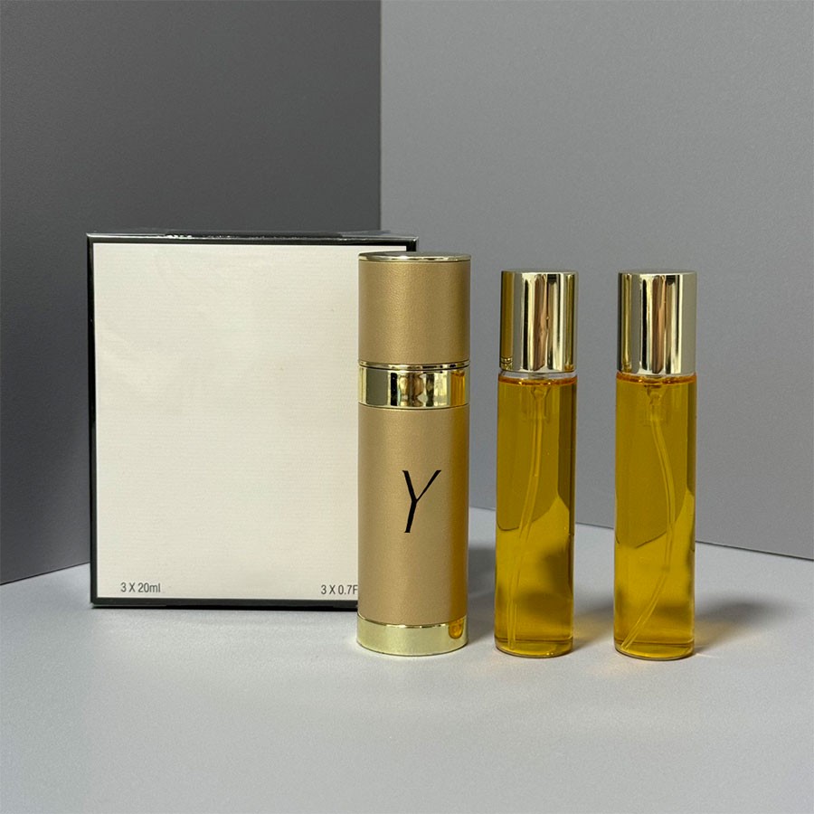 Designer Fashion Women Perfume Men Perfume 3 bouteilles 20ml Eau de Toilette Vial Tester Tube Travel Travel Version Mingtong