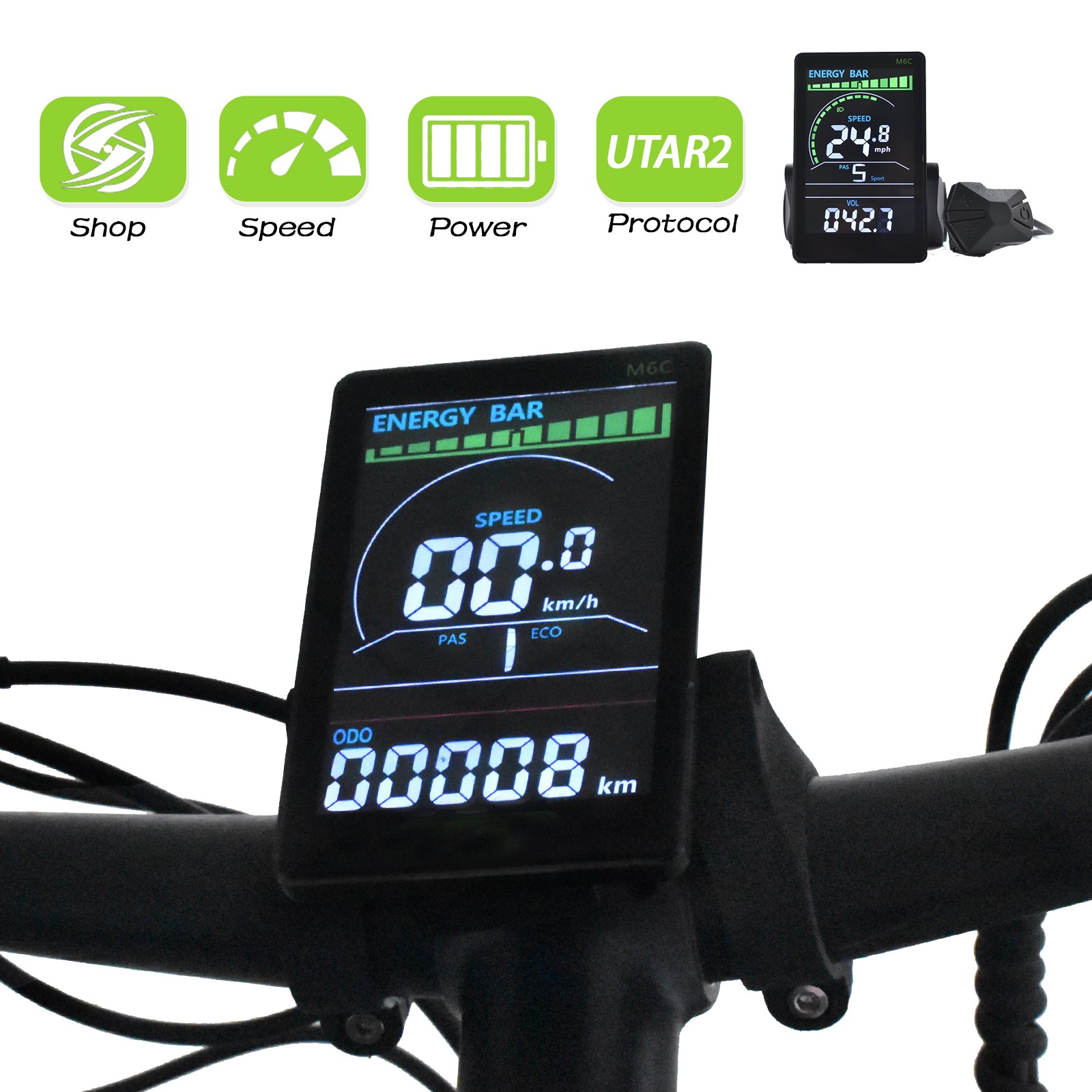 Affichage M6C Display Ebike Cyclist Garmin Bike Computer - Durable Wireless Cycle Tracker
