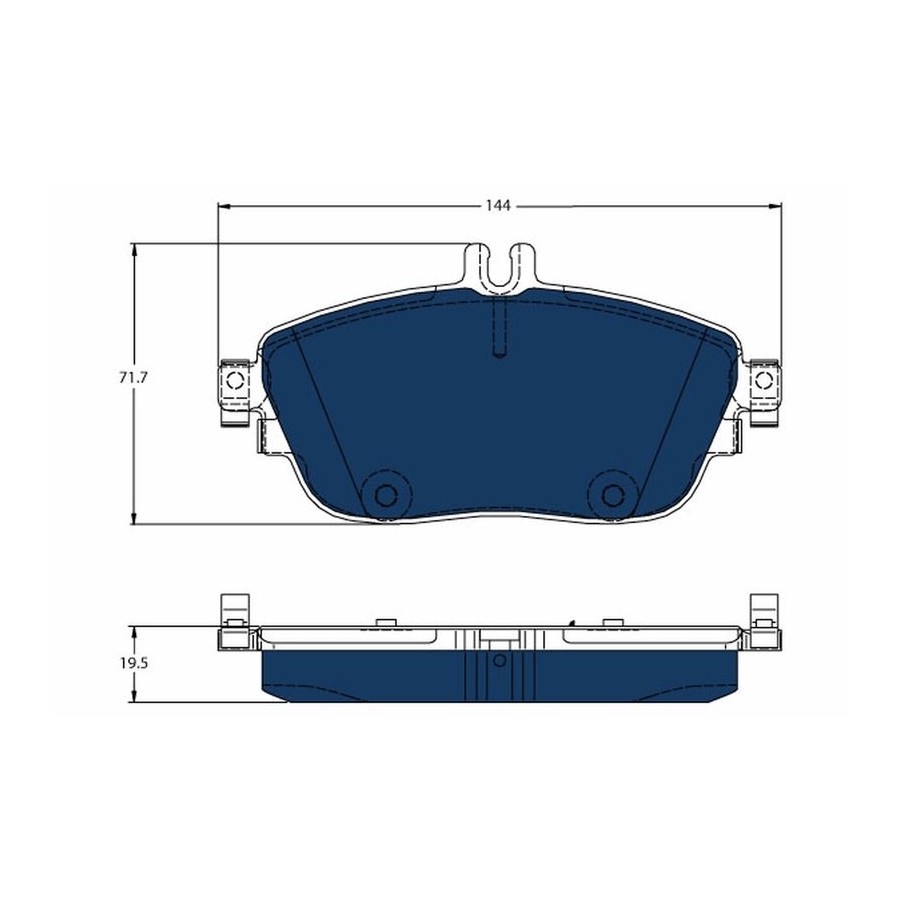 Kit de plaquettes de frein, frein à disque ELECTRIC BLUE GDB1932BTE TRW