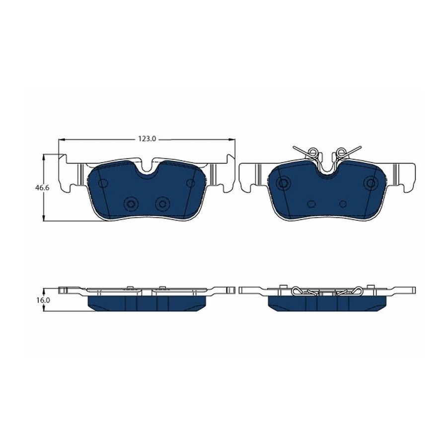 Kit de plaquettes de frein, frein à disque ELECTRIC BLUE GDB2063BTE TRW