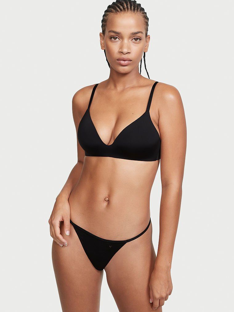 Victoria's Secret Chiloți V-string din bumbac extensibil