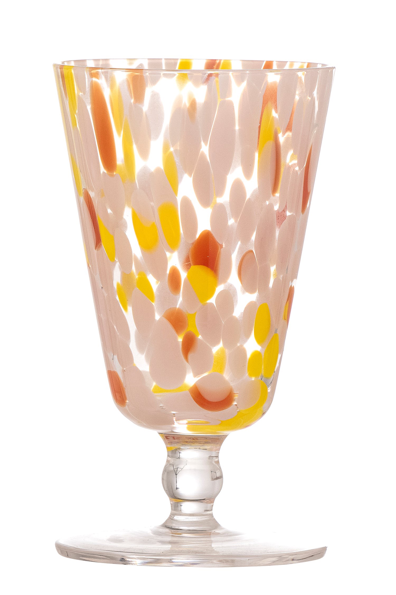 Bloomingville Weinglas Glas rosa Lilya