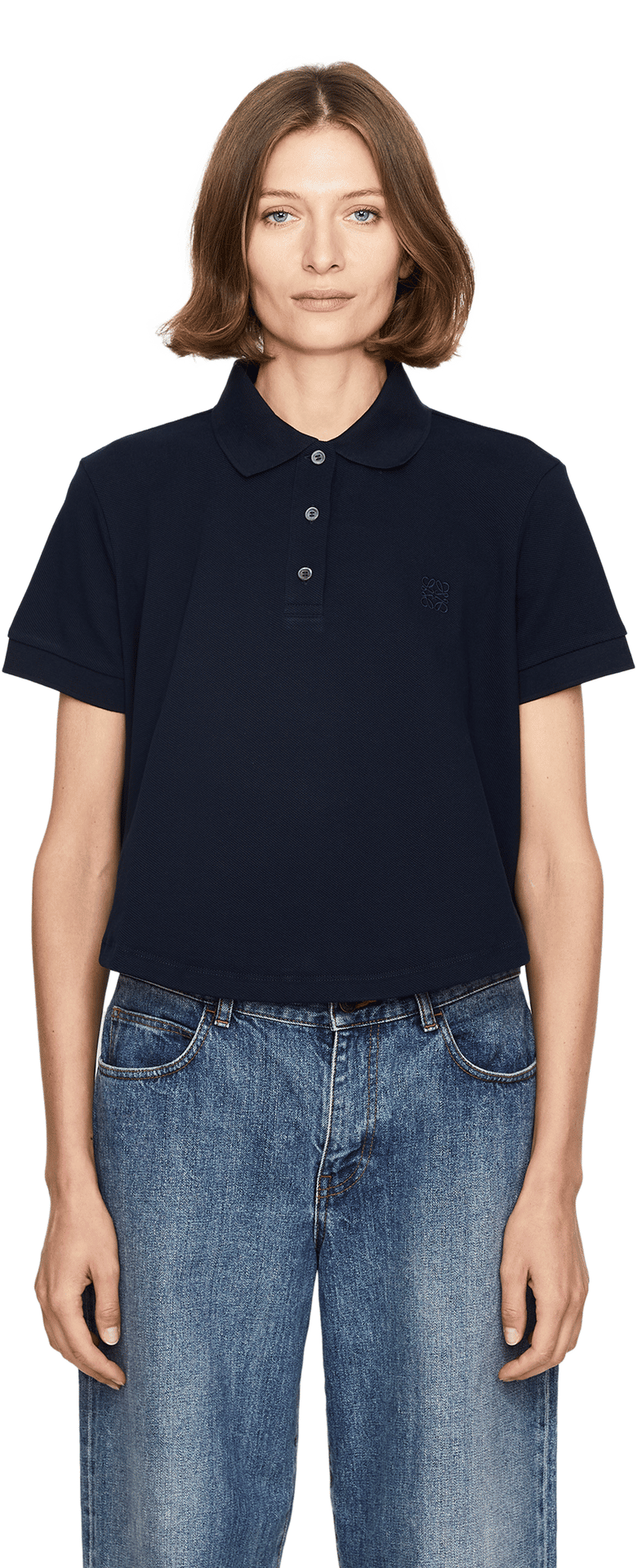 Poloshirt 'Trapeze' Marineblau