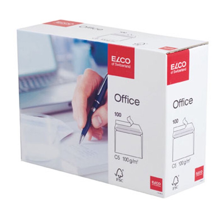 ELCO Office Kuverts in Box C5 ohne Fenster 100 Stück weiß