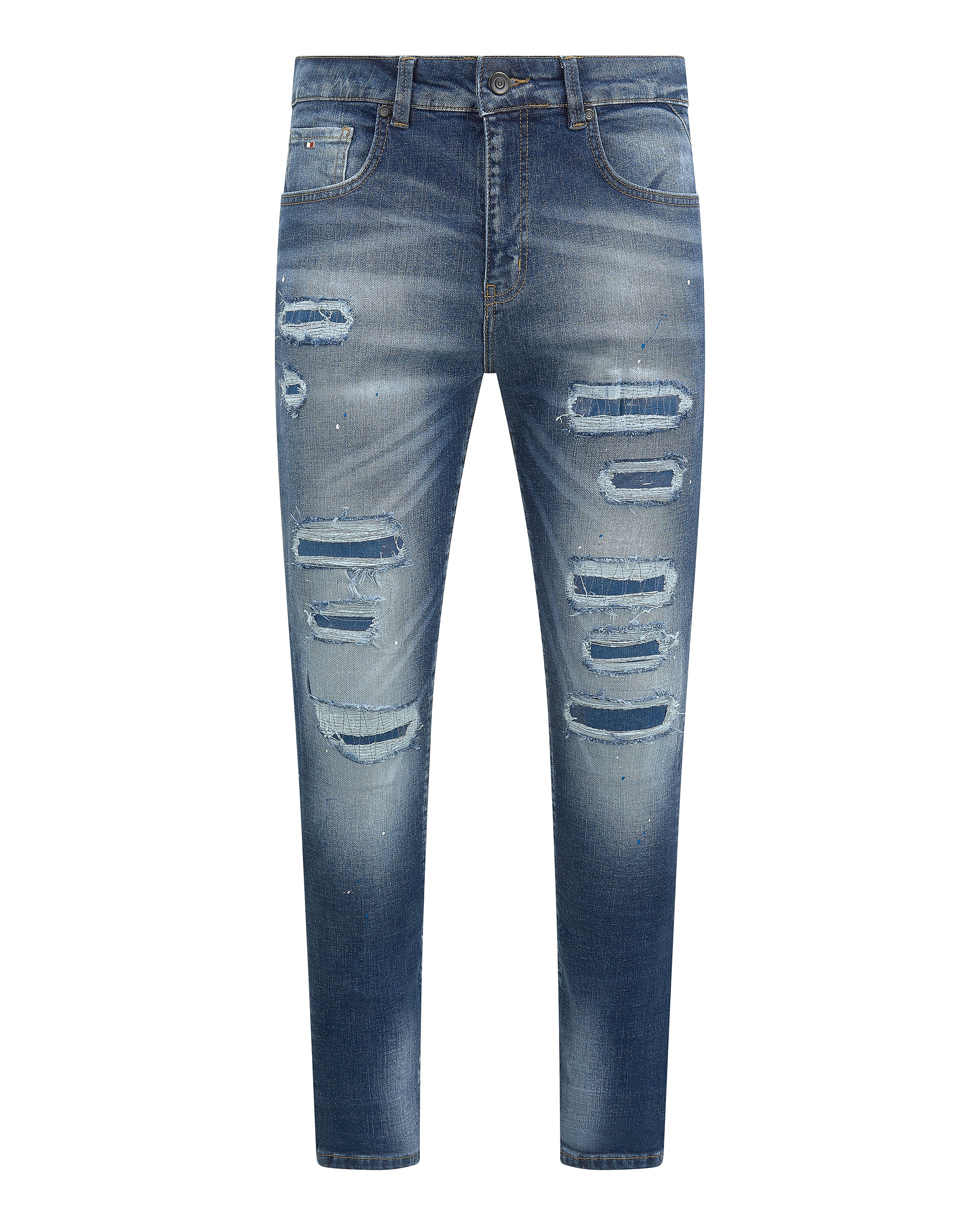 Magiri Montpellier Distressed Ripped Jeans in Blue - Blue / 32W