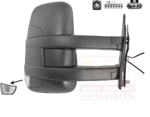 VAN WEZEL 2816818 Außenspiegel * HAGUS * rechts, mit Antenne