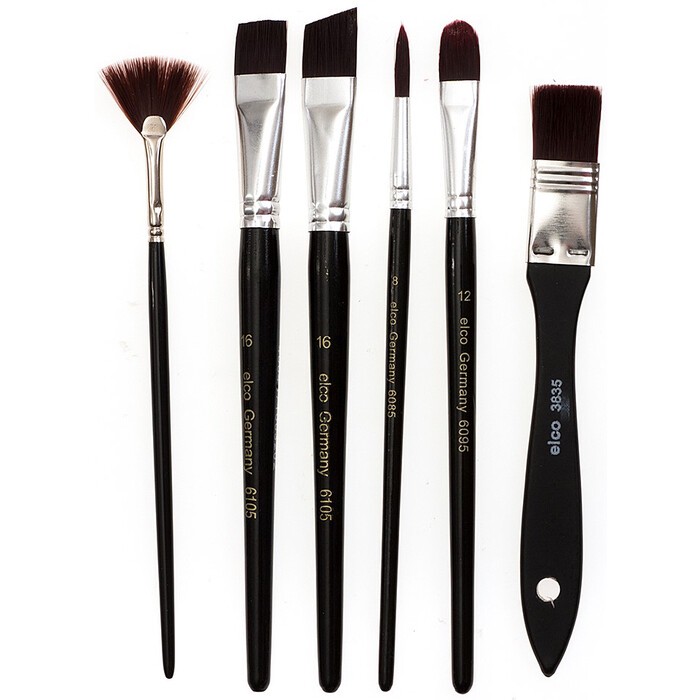 ELCO-PINSEL Pinsel-Set 6 Teile schwarz