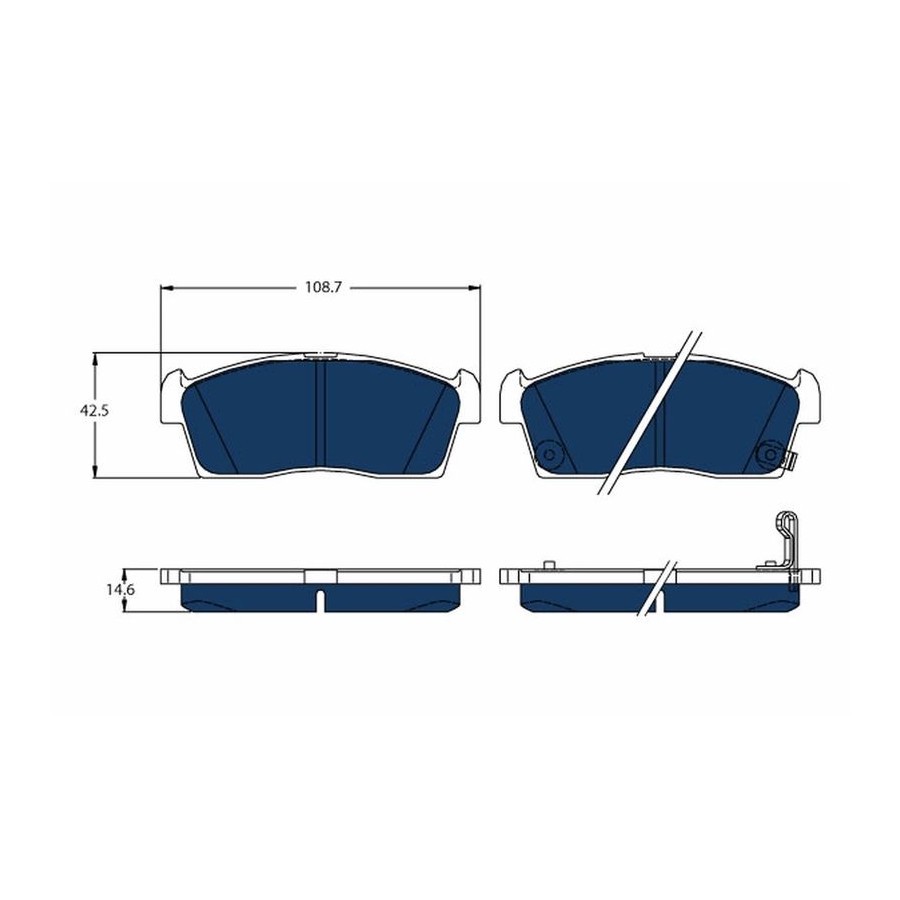 Kit de plaquettes de frein, frein à disque ELECTRIC BLUE GDB1940BTE TRW