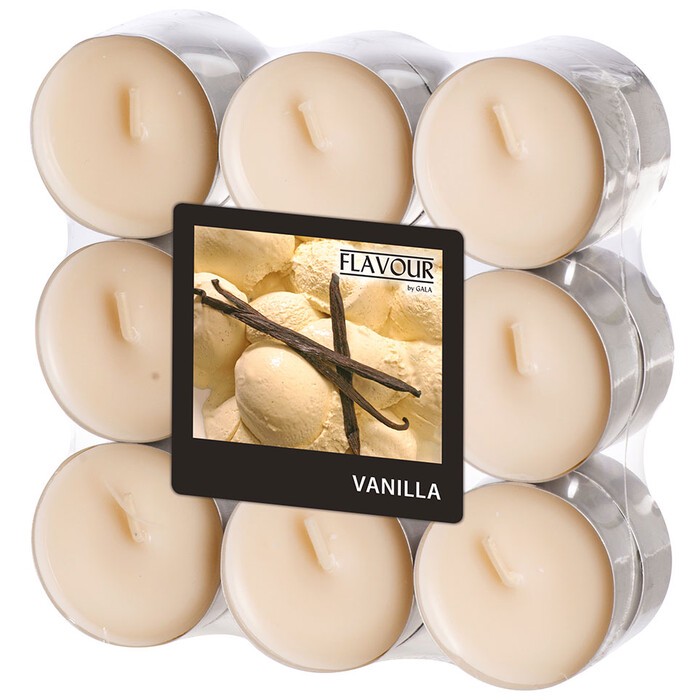 Duftlichter Vanille Ø 3,8 cm 18 Stück creme