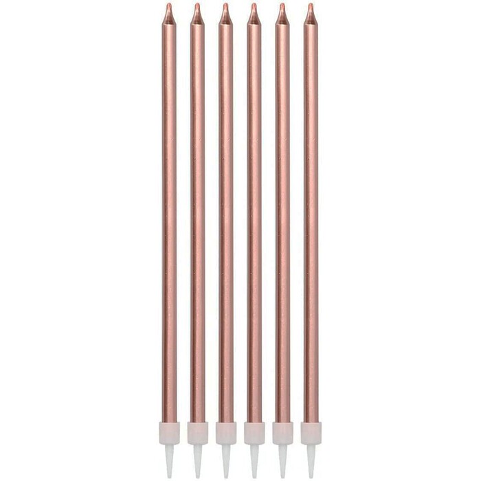 FOLAT Kerzen-Set Roségold Metallic 15 cm 16 Stück roségold metallic
