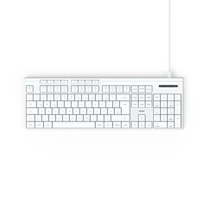 HAMA USB-Tastatur CK-200 QWERTZ kabelgebunden weiß