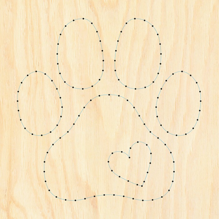 PEBARO Nagelbild Pfote inkl. Nägel natur