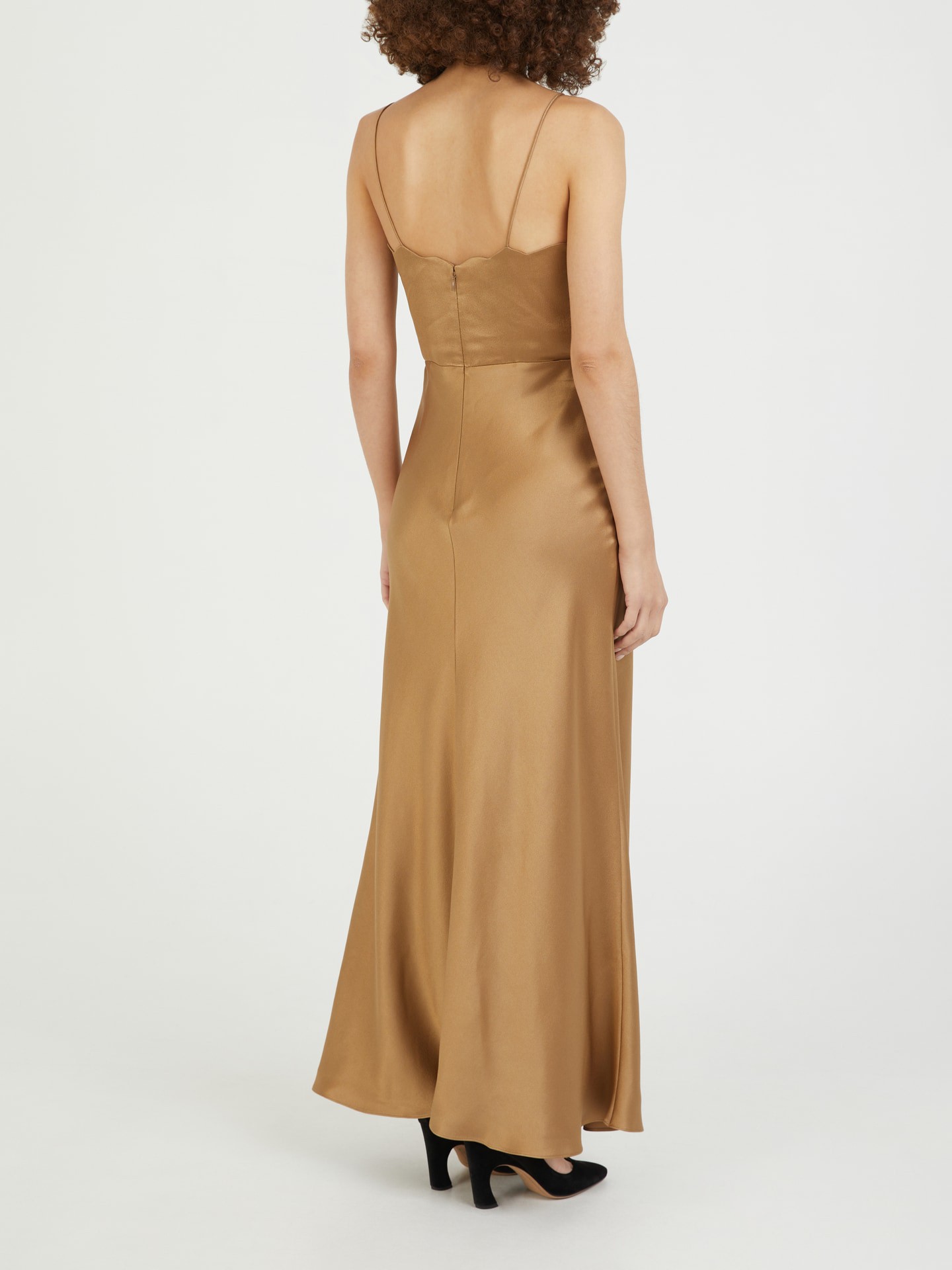 Maxikleid aus Seide 'Chloé x Atelier Jolie' Safari Khaki