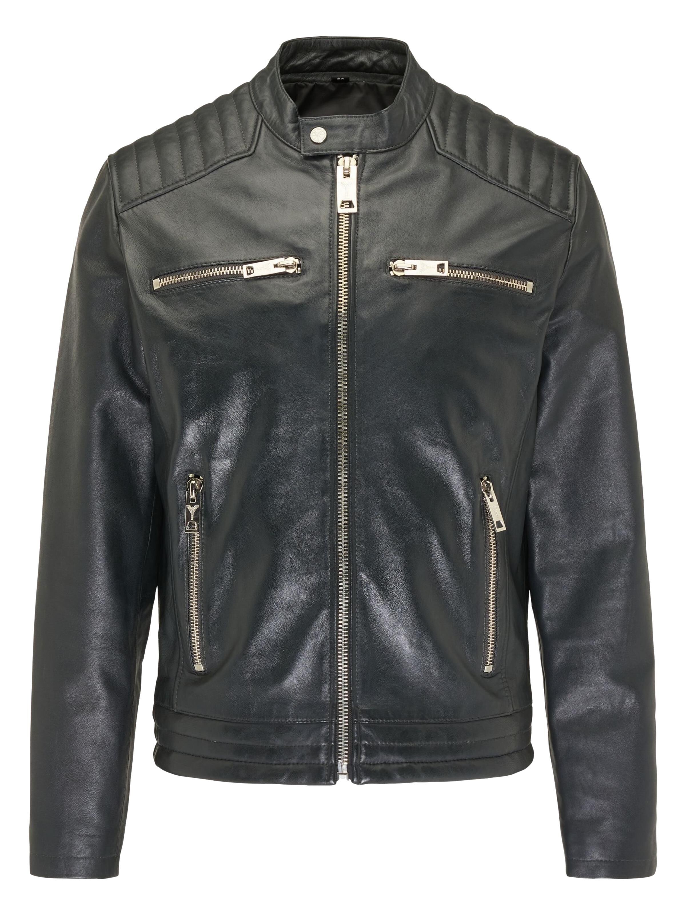 Herren Biker Lederjacke