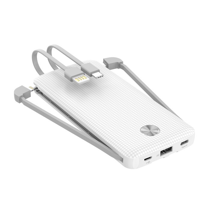 FELIXX Powerbank Carbon 10 000 mAh weiß