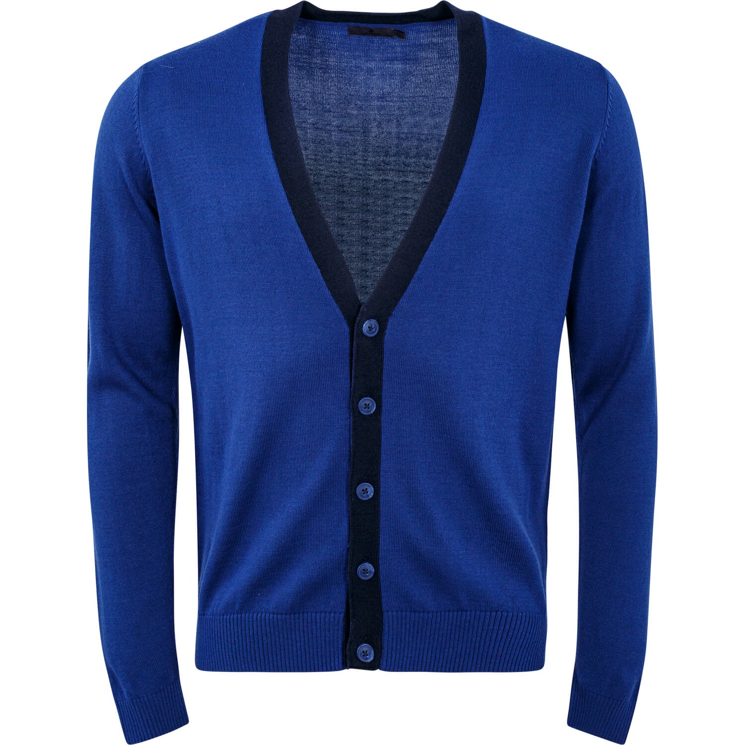 Cross Jacke Block Cardigan, blau