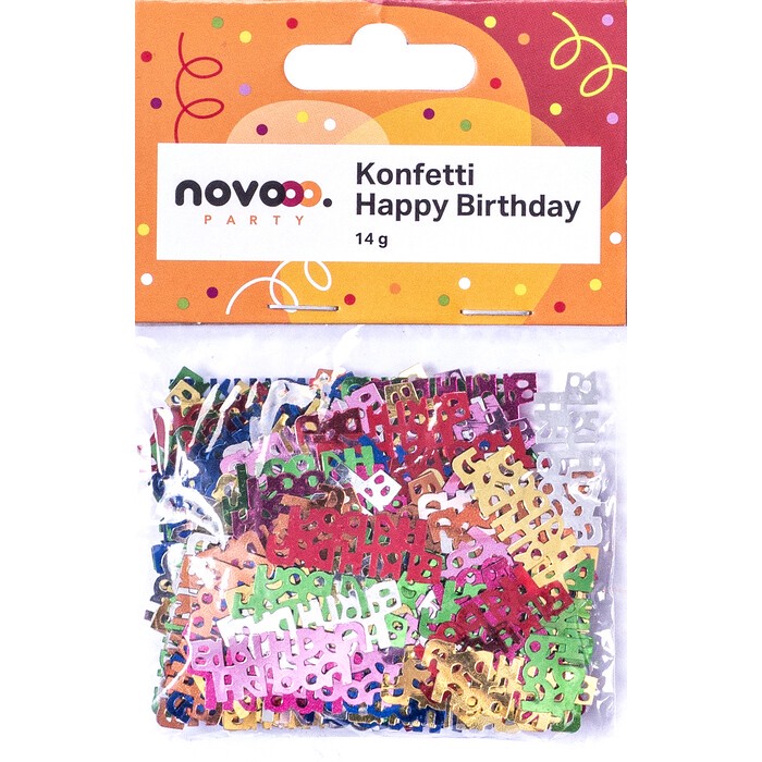 NOVOOO Party Konfetti Happy Birthday 14 g bunt