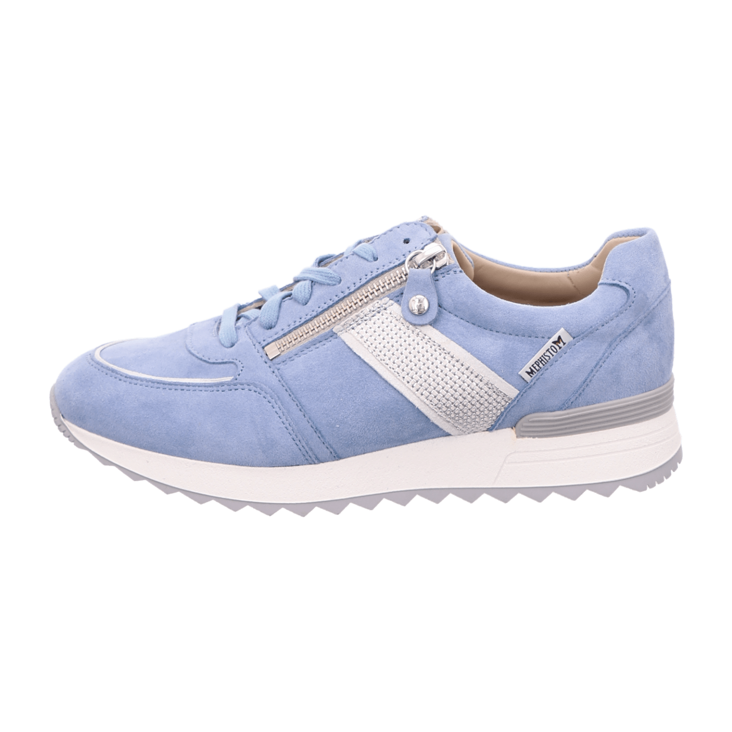Mephisto Schnürschuh m. RV Hellblau für Damen, blau, Gr. 37 ½ EU / 4,5 UK
