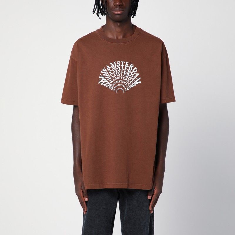 New Amsterdam Surf Association  Brown Cotton T-Shirt With Logo