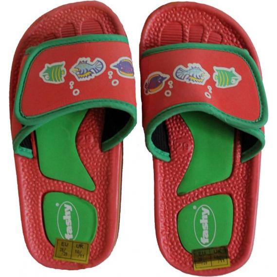 Kinder Badesandalen Pantolette Fashy rot