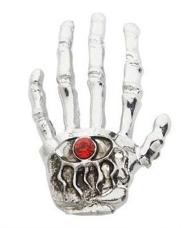 Brosche Skelett silber | Wir machen Party.de |